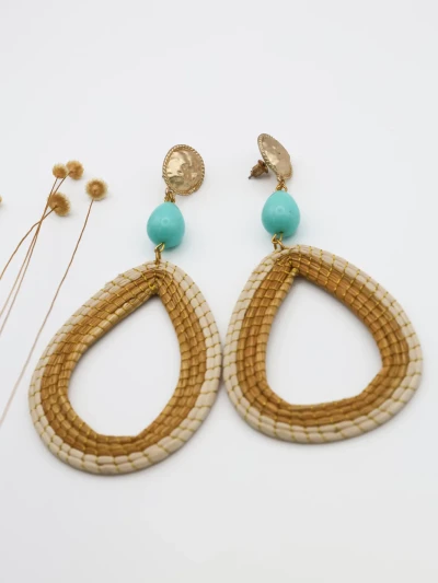 Pendientes Marisma azul